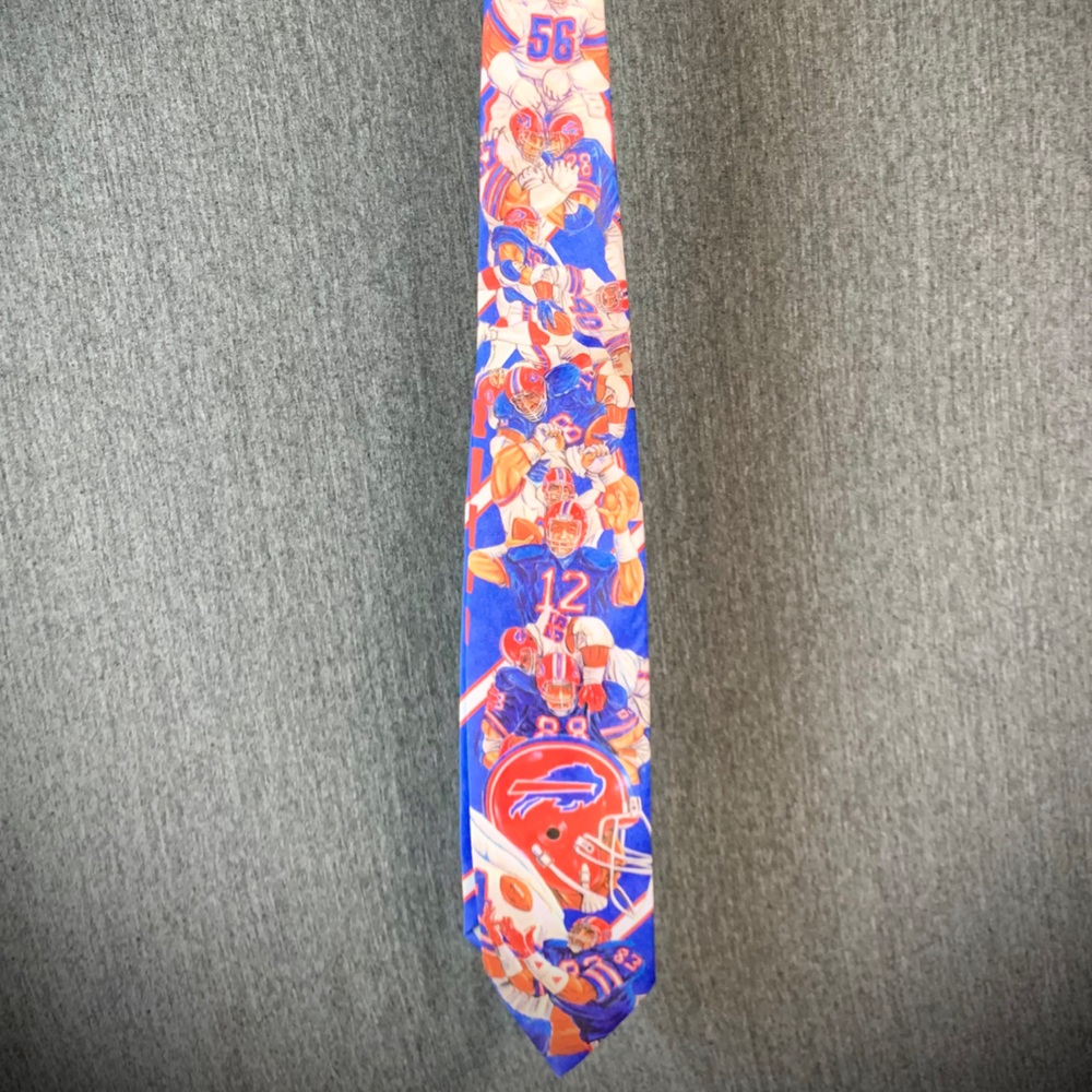 Vintage Buffalo Bills NFL Football Necktie Tie 90s